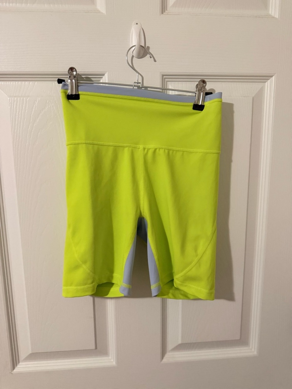 High-Rise Neon Yellow Women's Athletic Bike Shorts